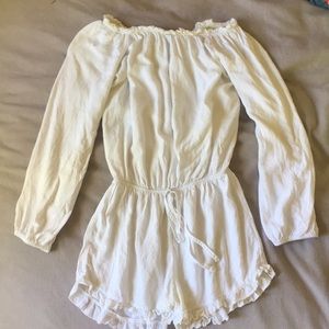 white off the shoulder romper
